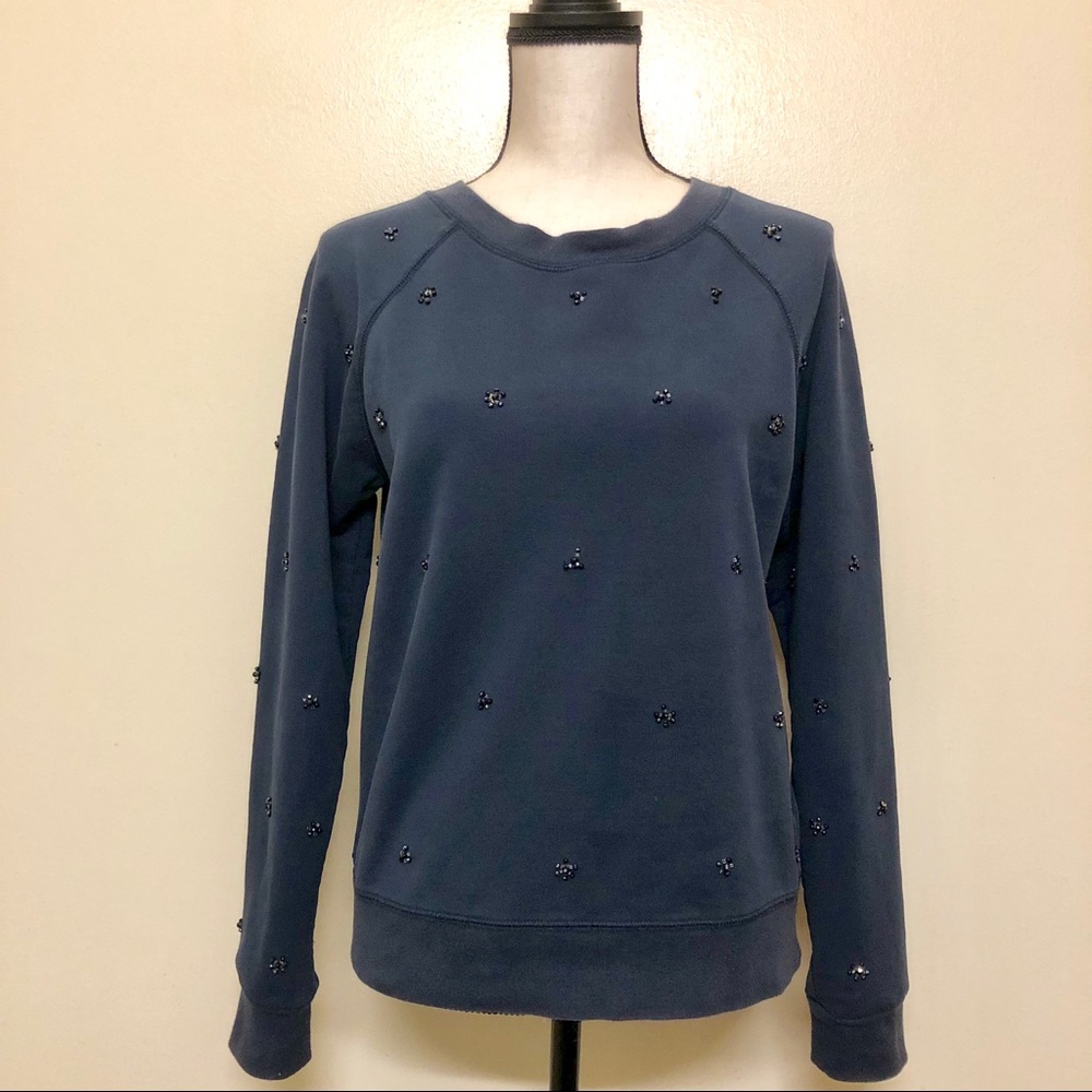Beaded sweatshirts in Navy